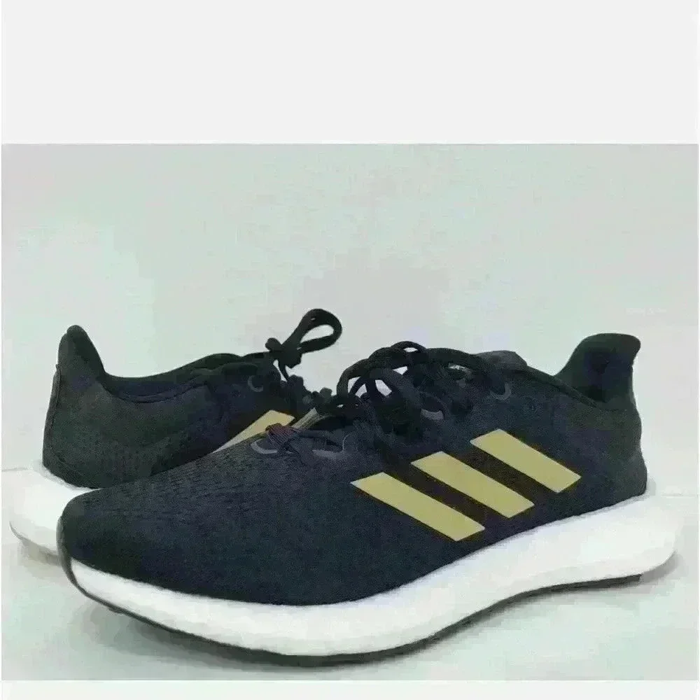adidas Black and Gold Athletic Running Shoes